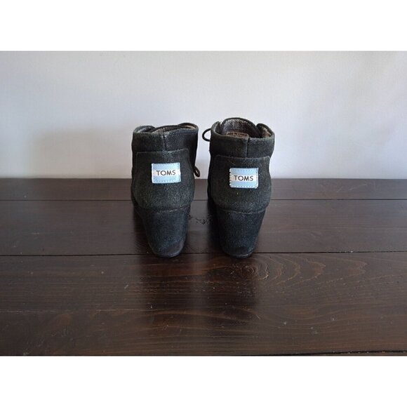 Toms Womens Desert Wedge in Black Suede/Pre-owned, 7.5 - Picture 6 of 9